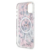 Plastové puzdro Guess na Apple iPhone 11 GUHMN61HCFWSP Flowers IML MagSafe ružové