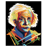 Maľovanie podľa čísel - ALBERT EINSTEIN Rámovanie: vypnuté plátno na rám, Rozmer: 80x100 cm