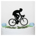Drevený zápich na tortu s menom - Bicyklista
