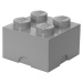 LEGO® Úložný box 25 x 25 x 18 cm Světle šedý