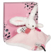 Plyšový zajačik na maznanie Happy Blush Doudou et Compagnie ružový 25 cm v darčekovom balení od 