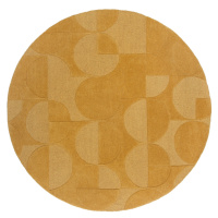Kusový koberec Moderno Gigi Ochre kruh - 160x160 (průměr) kruh cm Flair Rugs koberce