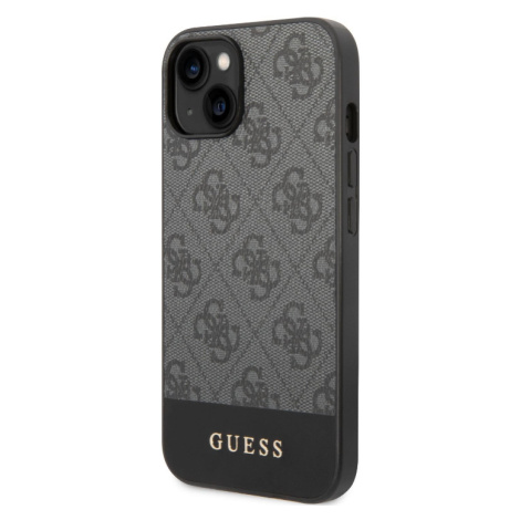 Plastové puzdro Guess na Apple iPhone 14 Plus GUHCP14MG4GLGR 4G Stripe sivé