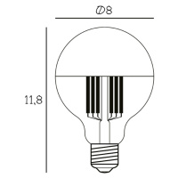 LED svietidlo do zrkadla Globe 80, strieborné, E27, 3,5 W, 2 700 K