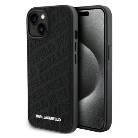 Kryt Karl Lagerfeld KLHCP15SPQKPMK iPhone 15 6.1" black hardcase Quilted K Pattern (KLHCP15SPQKP
