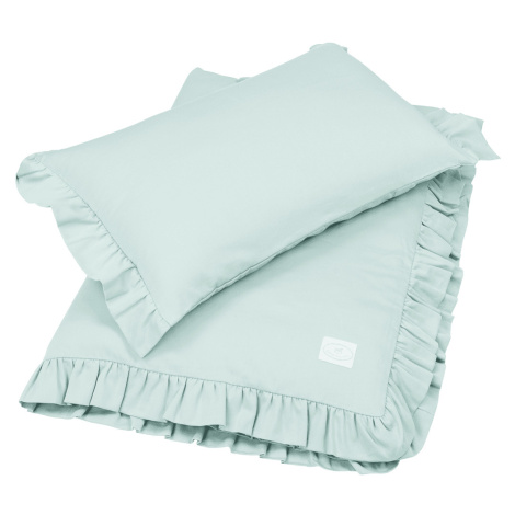 Cotton and Sweets Cotton and Sweets Junior obliečky s volánikmi zelená 100x135 cm, 40x60 cm