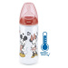 NUK FC+ fľaša Mickey s kontrolou teploty, 300 ml - červená