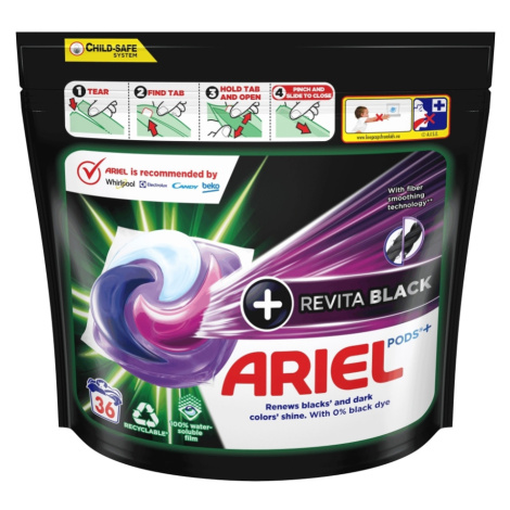 ARIEL +Revitalblack All-in-1 PODS Kapsuly na pranie 36 PD