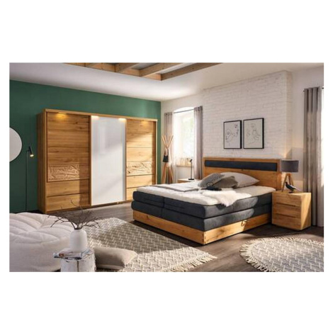 Linea Natura SKRIŇA S POS. DVER. – HOR.VED, dub, biela, farba duba, 285/216/70 cm