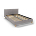 Sivá čalúnená dvojlôžková posteľ s roštom 140x200 cm Tina - Ropez