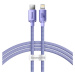 Kábel Baseus Crystal Shine cable USB-C to Lightning, 20W, PD, 1.2m, purple (6932172602765)