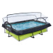 Bazén s krytom a filtráciou Lime pool Exit Toys oceľová konštrukcia 300*200*65 cm zelený od 6 ro