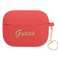 Obal Guess GUAPLSCHSR AirPods 3 cover red Silicone Charm Heart Collection (GUAPLSCHSR)