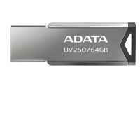 ADATA Flash Disk 64GB UV250, USB 2.0 Dash Drive, strieborná