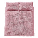 Ružové mikroplyšové obliečky Catherine Lansfield Cuddly, 200 x 200 cm
