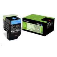 LEXMARK cyan toner 802C pre CX310/410/510 z programu Lexmark Return (1000 strán)