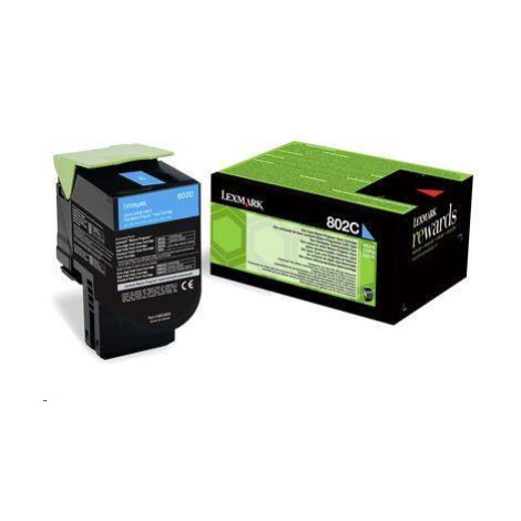 LEXMARK cyan toner 802C pre CX310/410/510 z programu Lexmark Return (1000 strán)