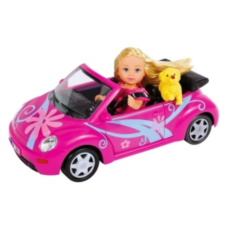 Bábika Evička s autom New Beetle Simba