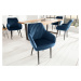 LuxD 21481 Dizajnová stolička Esmeralda, kráľovská modrá
