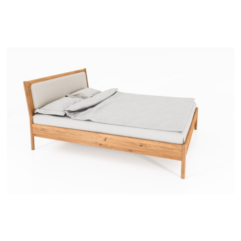 Dvojlôžková posteľ z dubového dreva s čalúneným čelom 160x200 cm Pola - The Beds