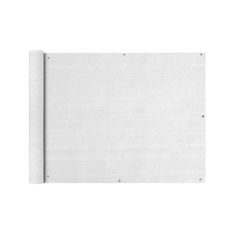 Balkónová zástena HDPE 90 × 600 cm biela SHUMEE