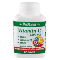 MEDPHARMA Vitamín C 1200 mg šípky vitamín D + zinok 67 tabliet