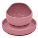PETITE&MARS Set jedálenský silikónový TAKE&MATCH tanier miska Dusty Pink 6m+ VP-F171135 2 ks