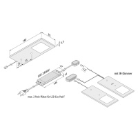 Podhľadové LED svietidlo Eco-Pad F 2x 4000K hliník