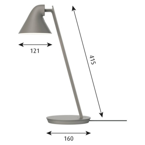 Louis Poulsen NJP Mini stolová LED lampa, taupe