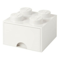 LEGO® úložný box 4 - so zásuvkou biela 250 x 250 x 180 mm