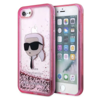 Kryt Karl Lagerfeld iPhone 7 / 8 / SE 2020 / 2022 pink hardcase Glitter Karl Head (KLHCI8LNKHCP)