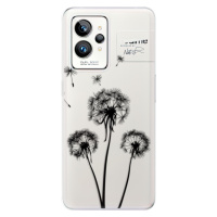 Odolné silikónové puzdro iSaprio - Three Dandelions - black - Realme GT 2 Pro