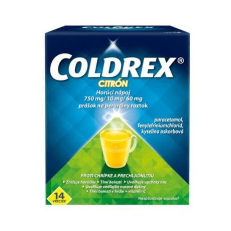 COLDREX horúci nápoj citrón 14 vrecúšok