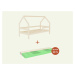 Benlemi Domčeková posteľ SAFE 3v1 so zábranou 120x200 cm + matrac ADAPTIC Zvoľte farbu: Transpar