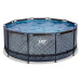 Bazén s pieskovou filtráciou Stone pool Exit Toys kruhový oceľová konštrukcia 360*122 cm šedý od