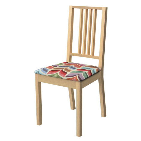 Dekoria Poťah na stoličku Börje, ružový a modrý kvetinový motív, poťah na stoličku Börje, Intens