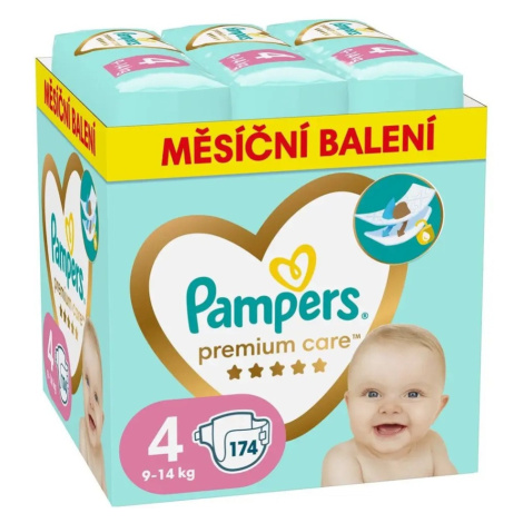 PAMPERS Premium Care monthly veľkosť 4 plienky 9-14kg 174 ks