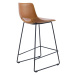 Koňakovohnedé barové stoličky z imitácie kože v súprave 2 ks (výška sedadla 65 cm) Zahara – Kave
