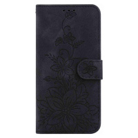 Diárové puzdro na Motorola Moto E13 MEZZO kvety čierne