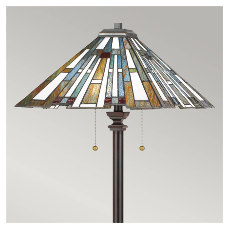 Stojacia lampa Maybeck v dizajne Tiffany QUOIZEL