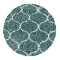 Kusový koberec Salsa Shaggy 3201 blue kruh - 200x200 (průměr) kruh cm Ayyildiz koberce