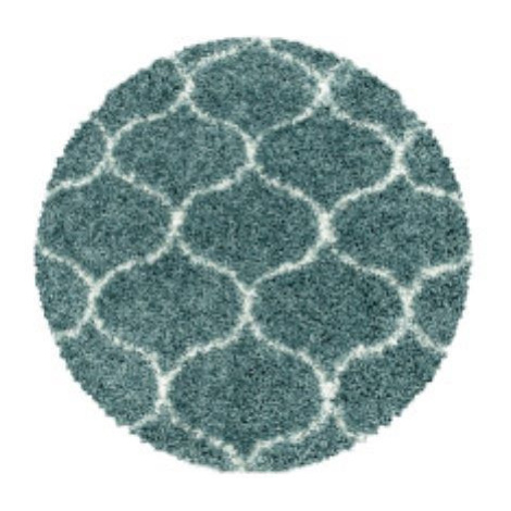 Kusový koberec Salsa Shaggy 3201 blue kruh - 200x200 (průměr) kruh cm Ayyildiz koberce