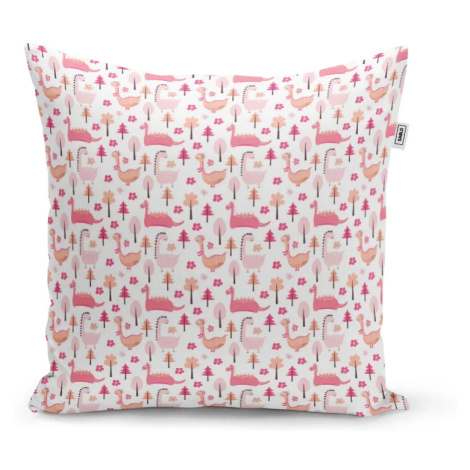 Vankúš Ružové dinosaury - 40x40 cm