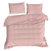 Ružové posteľné obliečky DINA z vysoko kvalitného bavlneného saténu 140x200 cm, 70x80 cm