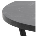 Čierny konferenčný stôl s doskou v mramorovom dekore Actona Amble, ⌀ 77 cm