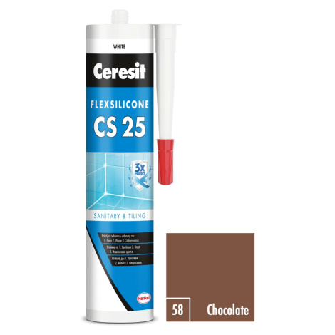 CERESIT CS 25 Sanitárny silikón 58 Chocolate 280 ml