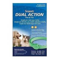 Sergeant´s Dual Action obojok proti parazitom pre malé psy a mačky 34cm