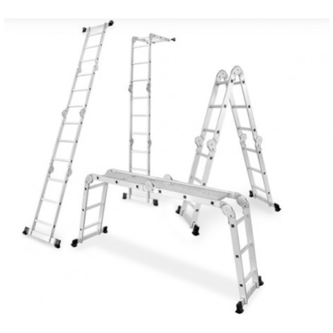 Rebrík viacúčelový 4x3 s platformou