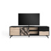 Čierny TV stolík v dekore duba 181x53 cm Palmera - Marckeric