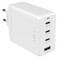 FIXED GaN nabíjačka s 3xUSB-C a USB-A, PD 3.0, 100W, biela